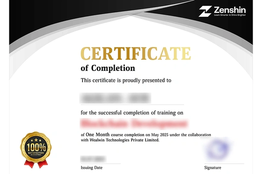 Professional Tech Course Certificate
